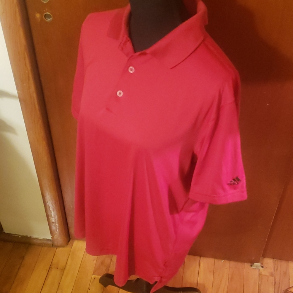Adidas Pure Motion Red Golf Shirt